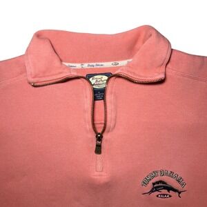 Tommy Bahama Quarter Zip Pullover Sweatshirt Mens Medium Relax Cotton